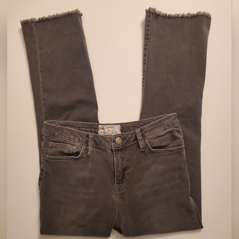Free People Straight Crop Jeans